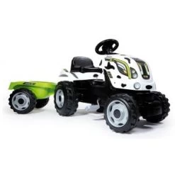 Smoby Tracteur Farmer XL Vache Avec Remorque