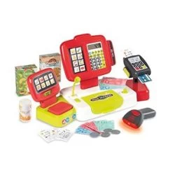 Smoby 350102 - Caisse Enregistreuse Electronique - Accessoires Inclus - Effets Sonores Et Lumineux