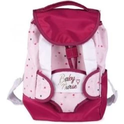 Smoby Baby Nurse - Sac à Dos - Porte-Bébé + Porte-Biberon Intégré - Pour Poupons Et Poupées - Sangles Réglables