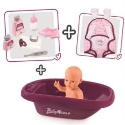 Smoby Set Baignoire Et Poupon Baby Nurse