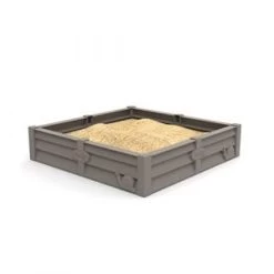 Smoby Bac Square Garden 2 En 1 : Bac à Sable Et Carré Potager - 76x76cm - Bâche De Fond Fournie