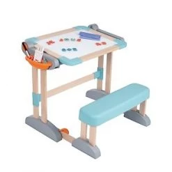 Smoby Pupitre En Bois Et Plastique Transformable En Tableau Double Face